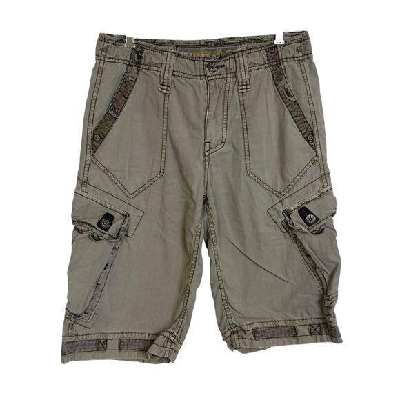 JetLag Shorts Mens 30 Khaki Cargo Utility Preppy Casual Relaxed Y2K Baggy 13" - Picture 1 of 10
